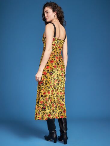Old Navy Old Navy x Altuzarra Velvet Maxi Dress - Forsythia Yellow in Saudi Arabia