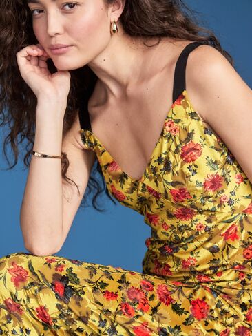 Old Navy Old Navy x Altuzarra Velvet Maxi Dress - Forsythia Yellow in Saudi Arabia
