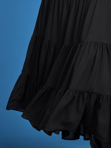Old Navy Old Navy x Altuzarra Tiered Swing Maxi Skirt - Black Jack in Saudi Arabia