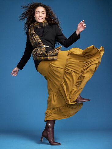 Old Navy Old Navy x Altuzarra Tiered Swing Maxi Skirt - Oakmoss in Saudi Arabia