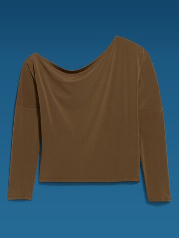 Old Navy Old Navy x Altuzarra Jersey Off-The-Shoulder Top - Brown Truffle in Saudi Arabia