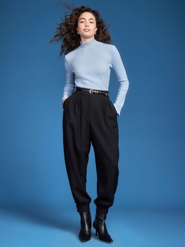 Old Navy Old Navy x Altuzarra Long-Sleeve Ribbed Fitted Top - Sky Maintenance in Saudi Arabia