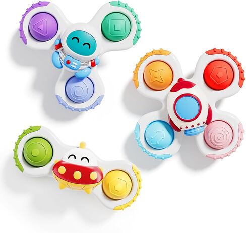 ALASOU Pop Suction Cup Spinner Airplane Travel Toys for 1 Year Old Boy Girl in Saudi Arabia