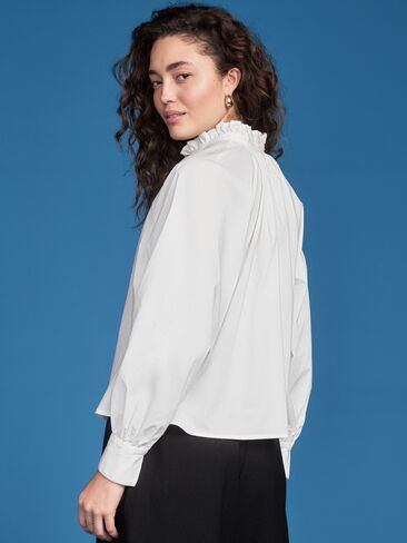 Old Navy Old Navy x Altuzarra Long-Sleeve Button-Down Top - Sea Salt in Saudi Arabia
