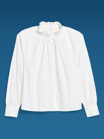 Old Navy Old Navy x Altuzarra Long-Sleeve Button-Down Top - Sea Salt in Saudi Arabia