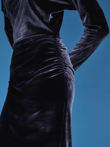 Old Navy Old Navy x Altuzarra Off-The-Shoulder Velvet Maxi Dress - Navy Captain in Saudi Arabia