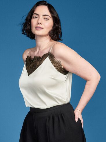 Old Navy Old Navy x Altuzarra Satin Lace Cami Top - Sea Salt in Saudi Arabia
