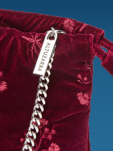 Old Navy Old Navy x Altuzarra Velvet Drawstring Baguette Bag - Red Lacquer in Kuwait
