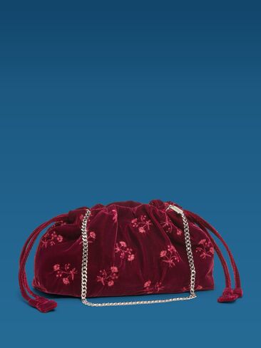 Old Navy Old Navy x Altuzarra Velvet Drawstring Baguette Bag - Red Lacquer in Kuwait