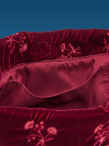 Old Navy Old Navy x Altuzarra Velvet Drawstring Baguette Bag - Red Lacquer in Kuwait