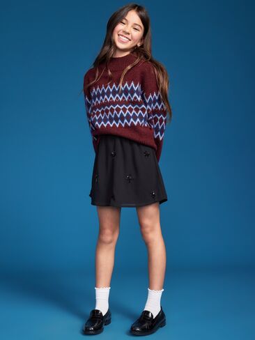 Old Navy Old Navy x Altuzarra Embellished Skirt for Girls - Black Jack in Kuwait