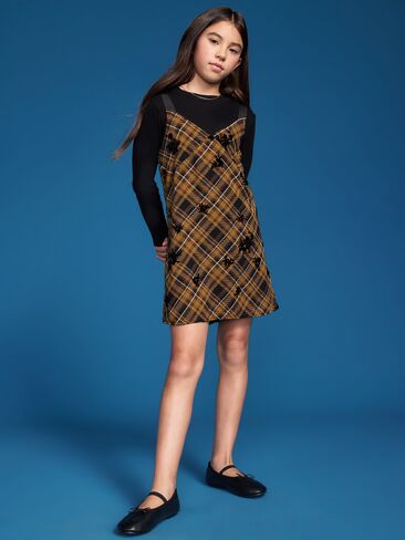 Old Navy Old Navy x Altuzarra Mock-Neck & Plaid Dress Set for Girls - Grasscloth in Kuwait