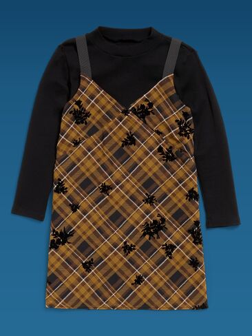 Old Navy Old Navy x Altuzarra Mock-Neck & Plaid Dress Set for Girls - Grasscloth in Kuwait