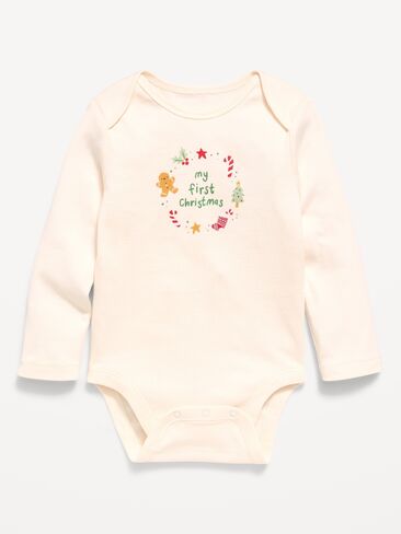 Old Navy Long-Sleeve Graphic Bodysuit for Baby - Creme De La Creme in Kuwait