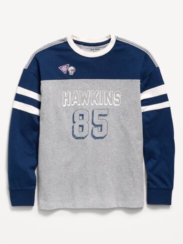Old Navy Old Navy x Netflix Stranger Things: Tales From '85 Oversized Long-Sleeve T-Shirt for Boys - Obscure Night in Kuwait