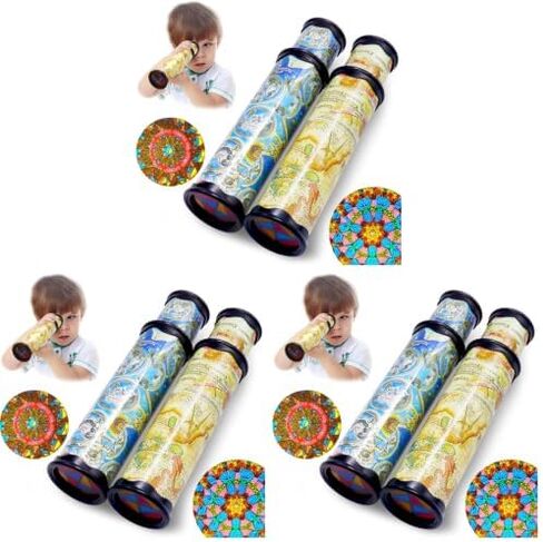 Anyumocz 2 Pcs Magic Kaleidoscope,Old World Kaleidoscope Classic Toys,Stretchable Long Classic Kaleidoscope Toy for Boys and Girls Gifts,Children Toys(Two Colors) in Saudi Arabia