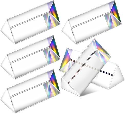 Kanayu 12 Pcs Clear Triangular Prism Optical Glass,2.5 Inch in Saudi Arabia