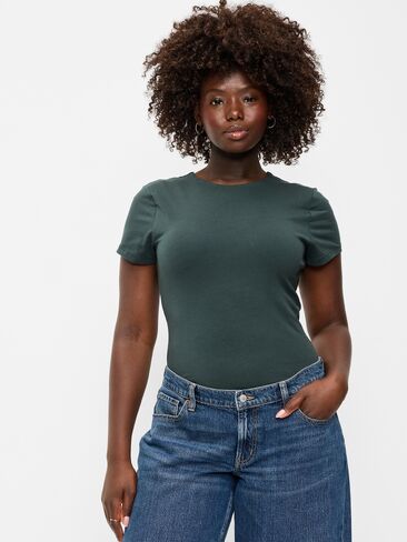 Old Navy Hug Double-Layer Short-Sleeve Top - Cavernous in Saudi Arabia