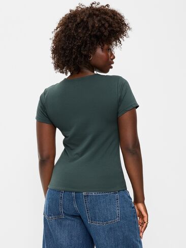 Old Navy Hug Double-Layer Short-Sleeve Top - Cavernous in Saudi Arabia