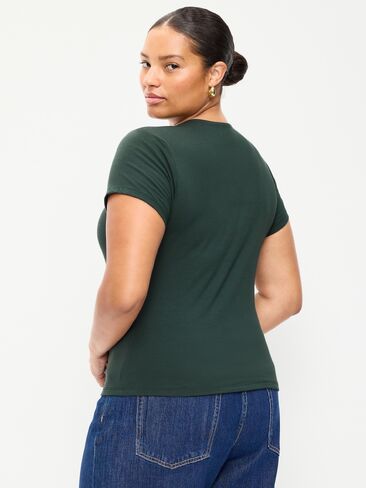 Old Navy Hug Double-Layer Short-Sleeve Top - Cavernous in Saudi Arabia