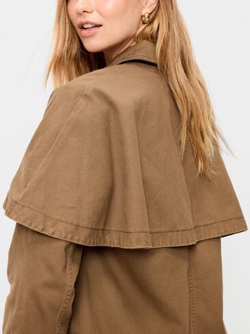 Old Navy Twill Cape Jacket - BROWN TRUFFLE in Kuwait