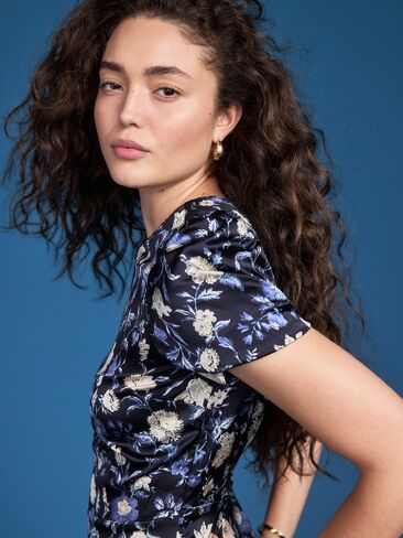 Old Navy Old Navy x Altuzarra Midi Tea Dress - Blue Floral in Saudi Arabia