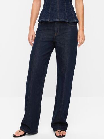 Old Navy Low-Rise Loose Jeans - Dark Wash in Saudi Arabia