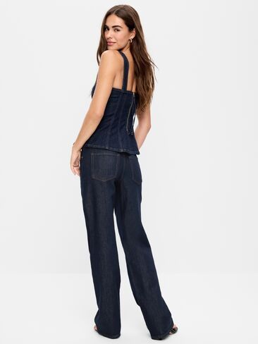 Old Navy Low-Rise Loose Jeans - Dark Wash in Saudi Arabia