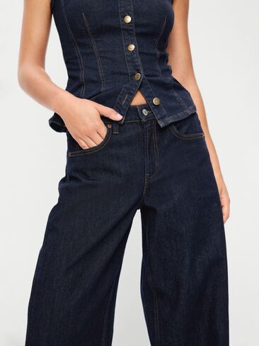 Old Navy The Arc Mid-Rise Barrel Jeans - Dark Wash in Saudi Arabia