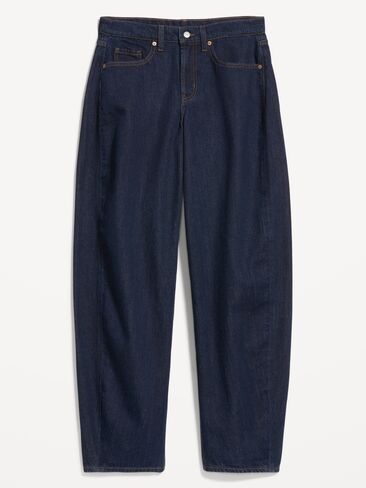 Old Navy The Arc Mid-Rise Barrel Jeans - Dark Wash in Saudi Arabia
