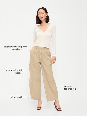 Old Navy Mid-Rise Barrel-Leg Utility Pants - Dark Wash in Saudi Arabia