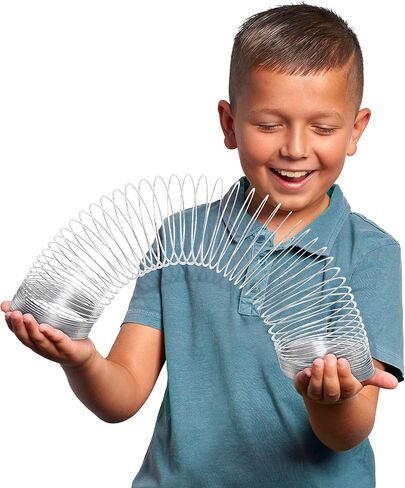 Original Giant Slinky Walking Spring Toy, 3.5-inch Diameter Metal Slinky, Party Favors, Fidget Toys, Kids Toys for Ages 5 Up by Just Play in Saudi Arabia