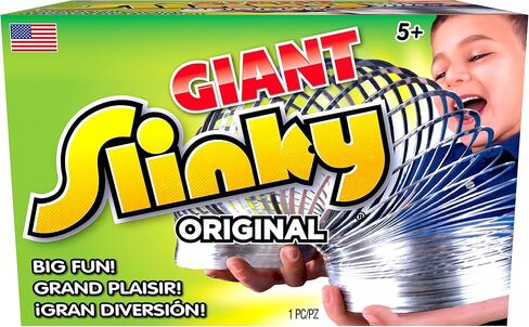 Original Giant Slinky Walking Spring Toy, 3.5-inch Diameter Metal Slinky, Party Favors, Fidget Toys, Kids Toys for Ages 5 Up by Just Play in Saudi Arabia