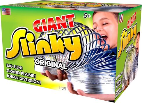 Original Giant Slinky Walking Spring Toy, 3.5-inch Diameter Metal Slinky, Party Favors, Fidget Toys, Kids Toys for Ages 5 Up by Just Play in Saudi Arabia