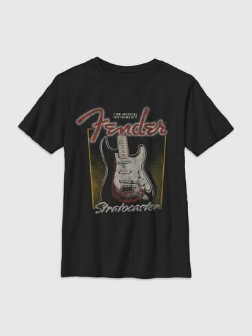 Old Navy Fender Fender Madeworn Graphic T-Shirt for Kids - BLACK in Saudi Arabia