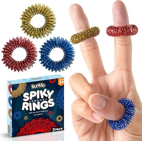 BUNMO Magnetic Fidget Rings – Fidget Toys Adults, Cool Fidgets for Teens, Quiet Fidget Toys, Maximum Strength 8 N50 Magnets, Endless Tricks, Teen Gifts, Fidgets for Kids 8-12, Adult Fidget Toys, Black in Kuwait