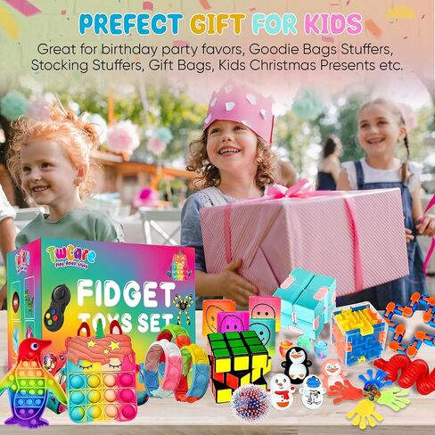 120 Pcs Fidget Toys Pack, Pop Sensory Party Favors Set Gifts for Kids Adults Boy Girl Stocking Stuffers Autistic Bulk Goodie Bag Filler Treasure Box Classroom Prizes School in Saudi Arabia