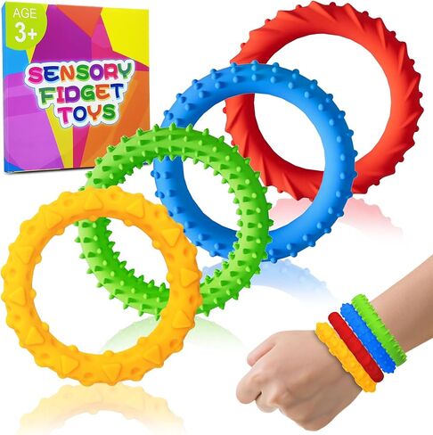 Sensory Fidget Toys for Kids 6 Pack Silicone Worry Stones for Autism ADHD Calming Down Quiet Figette Classroom Must Have Stress Toy for Anxiety Relief Office Desk Toy Set Easter Basket Stuffer Gift in Saudi Arabia