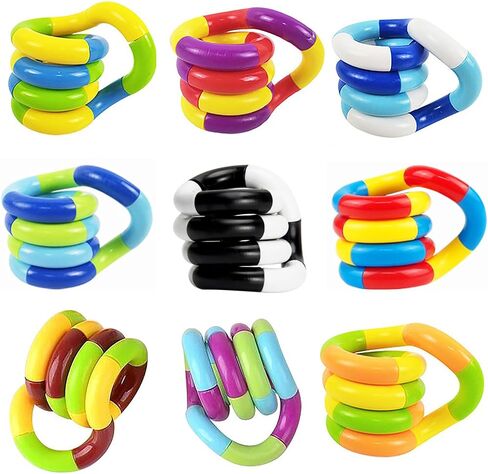 Fidget Toys 9 Pack Fidget Twist Toys Kids Stocking Stuffers Easter Gifts for Kids Party Favors Autism Autistic Children Adults Stress Relief Sensory Toy ADHD Toys in Kuwait