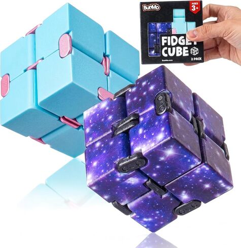BunMo Wooden Fidget Cube – Beechwood Infinity Cube Fidget Toy, Larger One Pack – Smooth Folding Pocket Fidget, Natural Wood Sensory Cube for Desk or Travel in Saudi Arabia