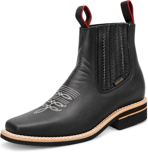 Western Shops Mens Short Ankle Western Rodeo Cowboy Boots in Kuwait