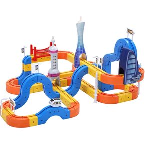 Electric Train Set, Dual-Side Track Toy 3D Cube Track-DIY Rail Cube Car in Saudi Arabia