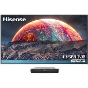 Hisense 100L5G-DLT100B 4K UHD تلفزيون ليزر قصير للغاية 100 بوصة شاشة ALR عالية الكسب، 2700 لومن، متوافق مع Dolby Atmos، Google Assistant وChromecast المدمج، متوافق مع Alexa in Kuwait