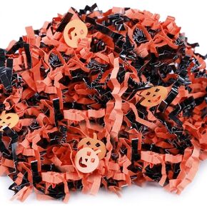 mxxkms Halloween Crinkle Paper Filler - 10 oz Black, Orange & Purple in Kuwait