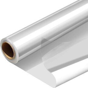 PerkHomy Folio Clear Cellophane Wrap Roll 32" x 50' Folded 3 Mil Thick Cellophane For Gift Basket Treats Goodie Wrapping Craft Flower Bouquet Plastic (32" fold into 16") in Saudi Arabia