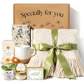 Giftota Daisy Thank You Gifts for Women, Appreciation Care Package Gift Set, Inspirational Thinking of You Self Care Birthday Holiday Gift Basket for Friend Teacher Coworker Nurse Employee Mom Sister in Saudi Arabia