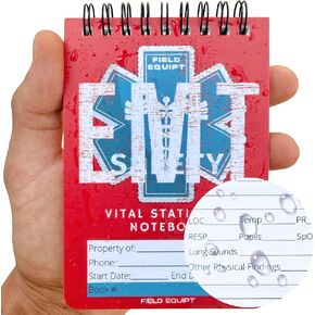 Field Equipt EMT Vital Statistics Notepad, 6 Pack EMS Note Pad | 5 x 3.5 Inch, Pocket Size, First Responder Note Pads, Medical Paramedic Gear and Supplies, EMT Gifts and EMS Essentials in Kuwait