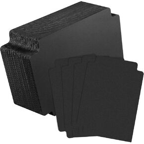100 Pcs Card Dividers Plastic Tabs Compatible with TCG,Black in Kuwait