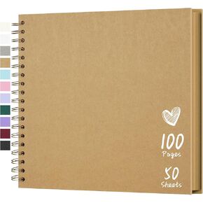 Polaroid Scrapbook Photo Album 7"x7" 20 Sheets 40 Pages Kraft Paper Khaki in Saudi Arabia