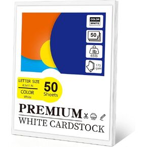 300 Sheets White Cardstock,8.5 x 11 Inch Cardstock Paper,65 lb/175 gsm,White Card Stock Perfect for invitations,business cards,crafts and printing in Kuwait